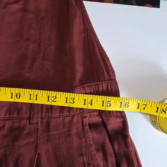 Free People Overalls XS Red Adjustable Strap Jumpsuit Pockets Casual Boho - Picture 8 of 12
